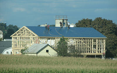 Amish Barn Raising Image 4