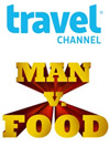 Travel Channel Man V. Food Logo