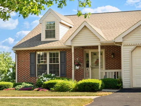 United Zion Retirement Community independent living cottage home exterior in Lancaster PA