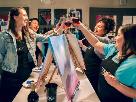 Painting with a Twist ladies night out wine and painting class in Lancaster PA