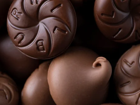 Wilbur Buds chocolate candy closeup made in Lancaster, Pennsylvania