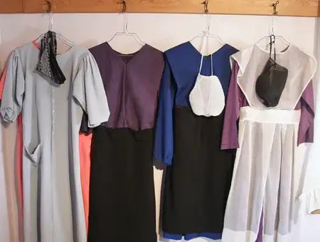 Traditional Amish clothing on display at Amish Country Homestead, Lancaster PA