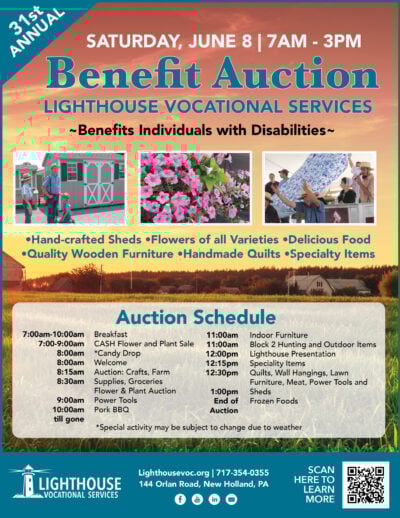 An Image Representing 31St Annual Lighthouse Benefit Auction In Lancaster County, Pa