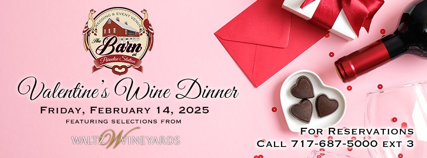 An image representing Valentine's Wine Dinner Event in Lancaster County, PA