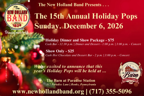 Pops Concert with The New Holland Band at Barn at Paradise - Ronks, PA