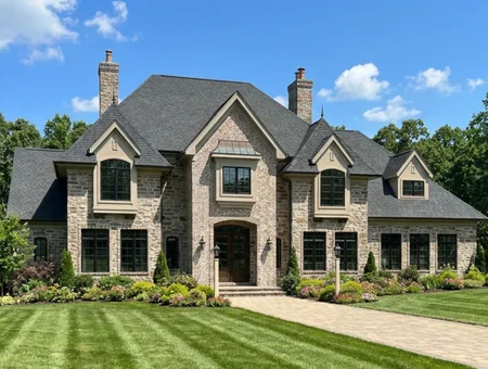 Quality Design and Drafting Services custom stone exterior home architectural design in Lancaster PA