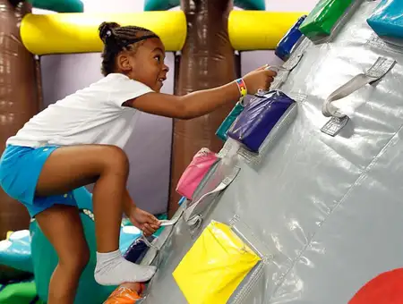 Bounce Kraze indoor inflatable climbing wall for kids at fun park and arcade in Lancaster PA