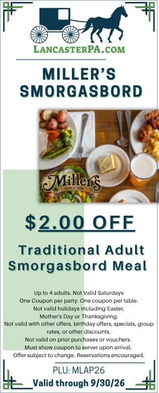 Miller's Smorgasbord Restaurant Coupon - Ronks, PA