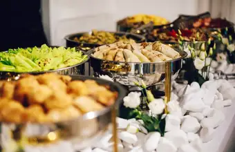 Greenfield Restaurant catering buffet spread with appetizers and hors doeuvres - Lancaster PA event catering