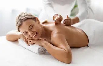 Woman enjoying a relaxing massage at a Lancaster PA day spa