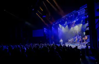 Live music concert with stage lighting at a Lancaster PA venue