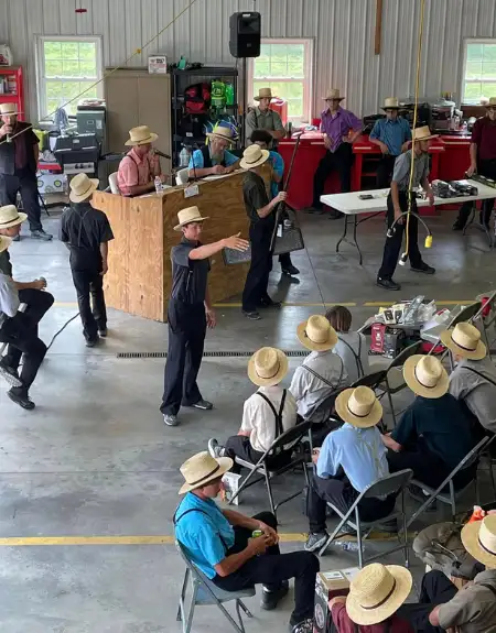 Amish community mud sale auction at Airville in Lancaster County PA