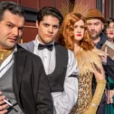 Murder mystery dinner theater cast at Strasburg Railroad in Lancaster County PA