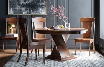 Elegant dining room table and chairs at a Lancaster PA restaurant open this month