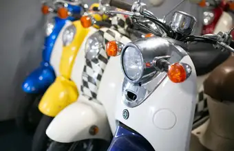 Colorful scooters and mopeds for rent, outdoor sports and recreation in Lancaster PA