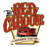 The Red Caboose Hotel logo at Paradise Station - unique lodging Lancaster PA