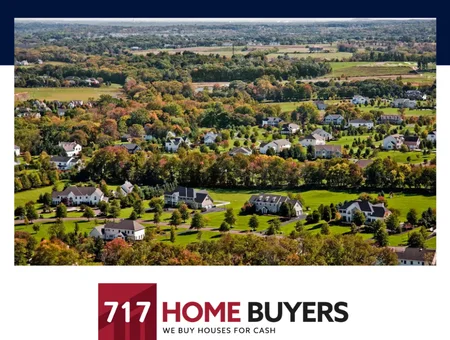 717 Home Buyers we buy houses for cash aerial view of Lancaster PA neighborhood and residential homes