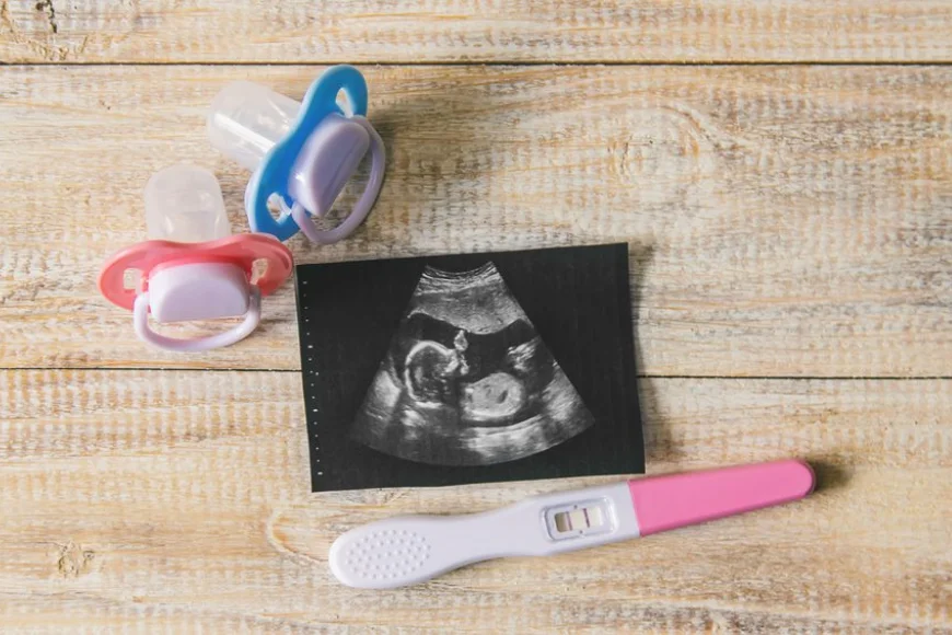 Align Pregnancy Services pregnancy test ultrasound image and pacifiers for Lancaster PA pregnancy support