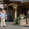 Families shopping and dining outdoors at Kitchen Kettle Village in Lancaster County PA
