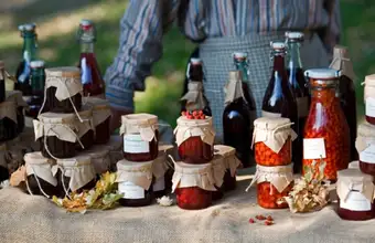 Amish homemade fruit preserves and jarred goods for sale in Lancaster County PA