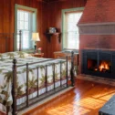 Romantic bed and breakfast suite with fireplace and jetted tub at Speedwell Forge in Lancaster PA