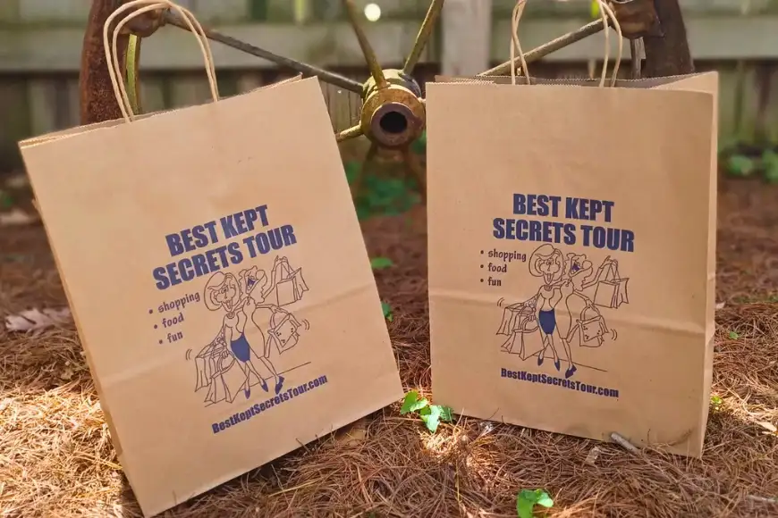 Best Kept Secrets Tour shopping bags for a Lancaster County PA shopping food and fun adventure