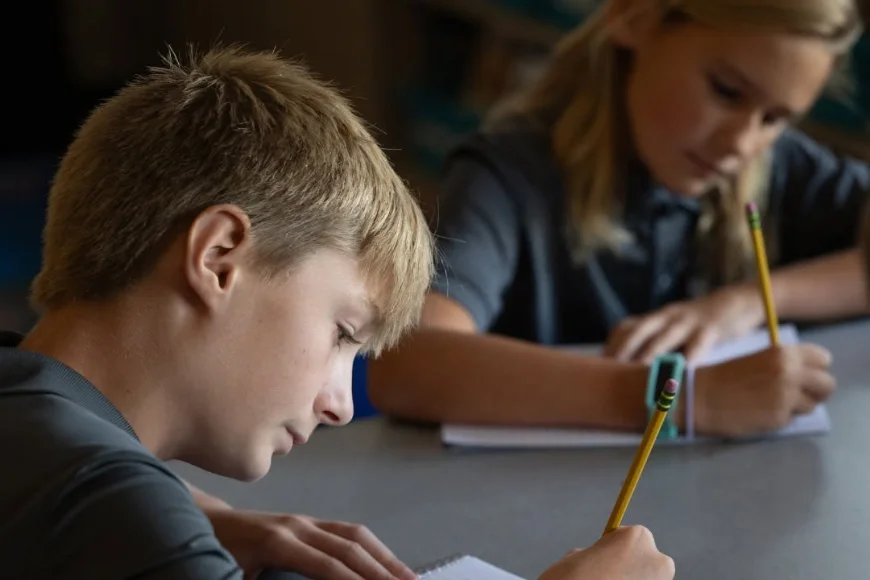 Students focused on classwork at Dayspring Christian Academy private school in Lancaster PA