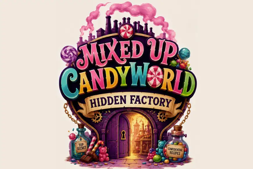 Mixed Up Candyworld Hidden Factory escape room in Lancaster PA with family friendly candy themed puzzles and immersive live adventure gameplay