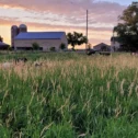 Farm bed and breakfast at sunset in Lancaster PA countryside at Verdant View Farm