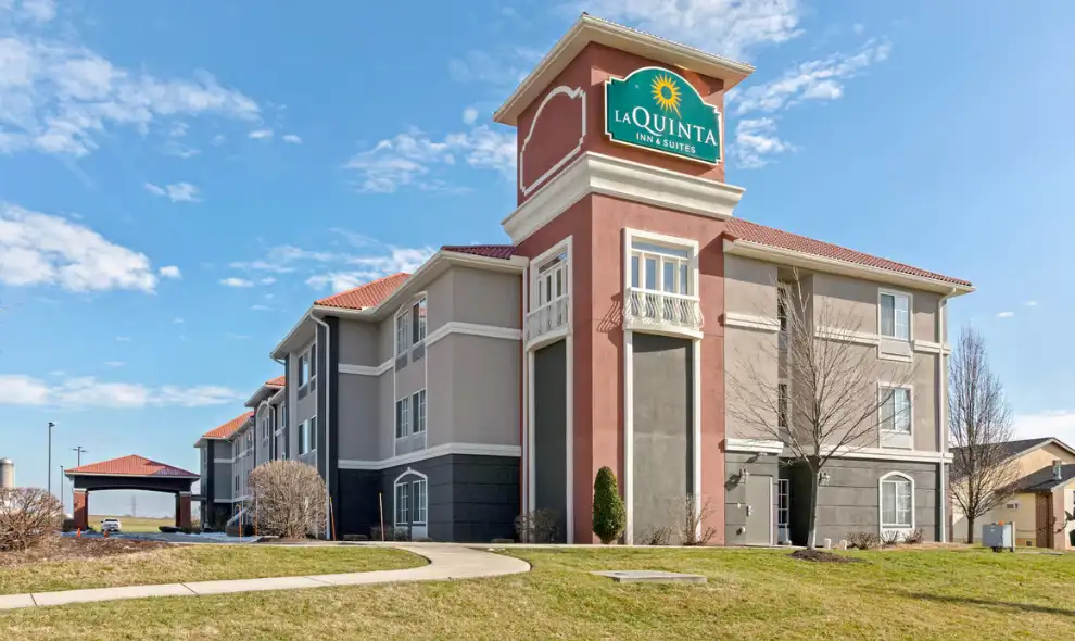 La Quinta Inn and Suites hotel exterior near Sight and Sound Theatre in Lancaster PA