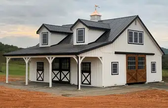 Custom Amish built barn style home with metal roof by Signature Builders in Lancaster County PA