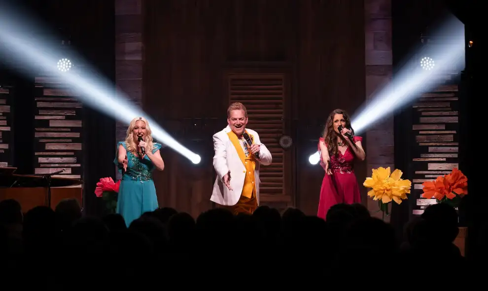 Singers performing on stage at Barn at Paradise Station in Lancaster PA