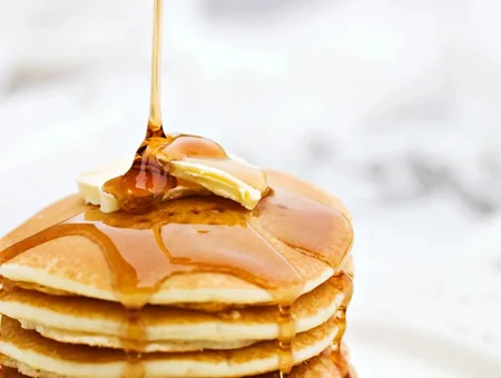 Alices Diner Lancaster PA fluffy pancake stack with butter and maple syrup breakfast