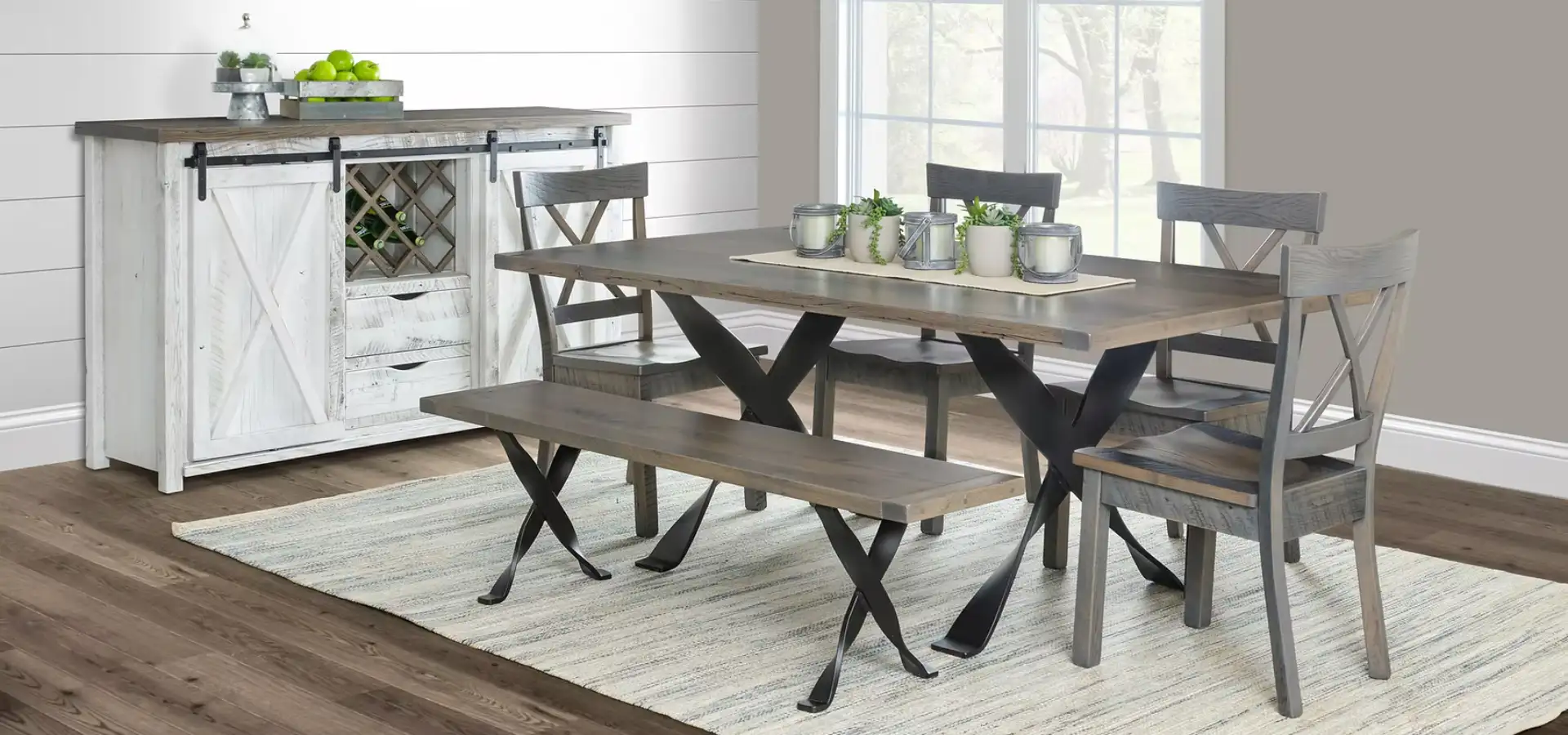 Rustic dining set for sale at a Bird-in-Hand PA furniture shop