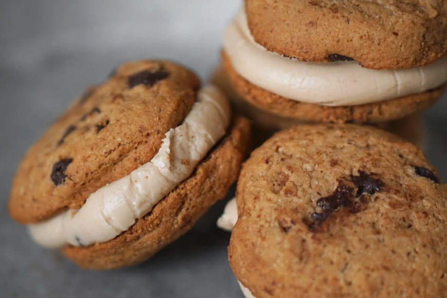 Homemade whoopie pie cookies with cream filling at Courtyard Cafe on Main Lancaster PA
