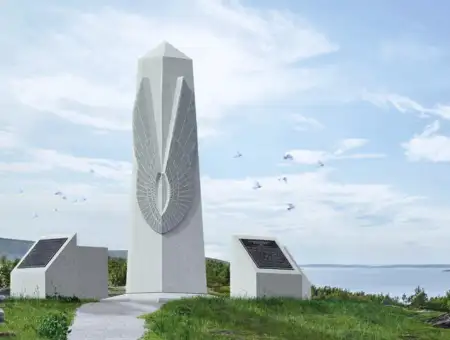 Weaver Memorials cremation monument overlooking water in Lancaster PA
