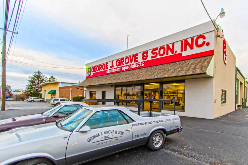 George J. Grove and Son storefront, roofing and siding company in Lancaster PA