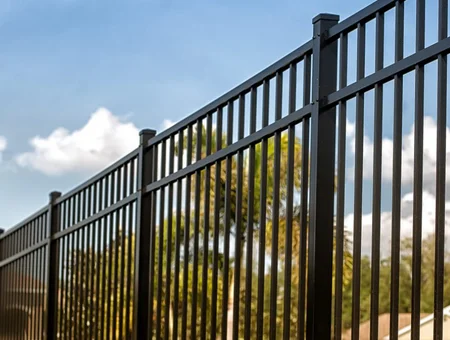 Black aluminum fence installation by Hawk Valley Fencing, Lancaster PA