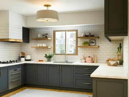 Modern kitchen remodel with dark cabinets and subway tile backsplash by Smucker & Sons in Lancaster PA