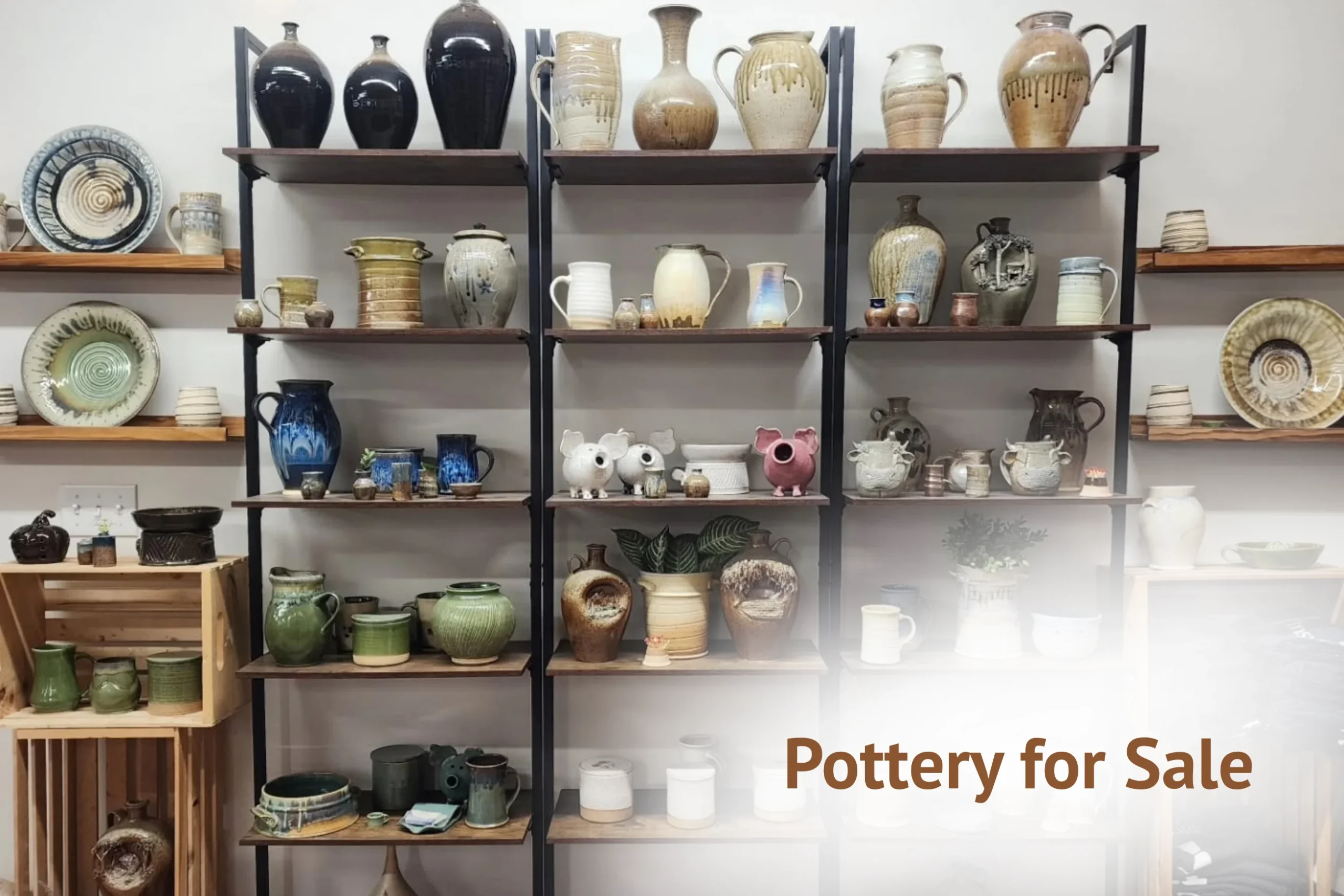 Handmade ceramic vases and pottery for sale at Inspire Pottery Studio in Lancaster, Pennsylvania