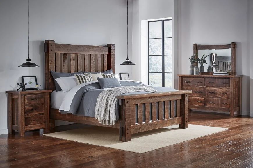 Kings Impressions solid wood bedroom set with bed dresser and mirror in Lancaster PA