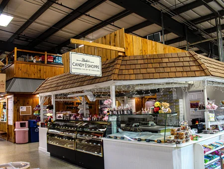Candy shop stand at Markets at Shrewsbury in Shrewsbury, Pennsylvania