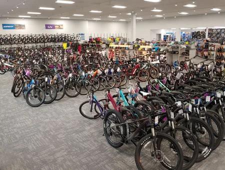 Martins Bike and Fitness largest bike store on the East Coast showroom floor in Lancaster PA