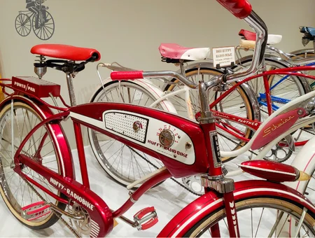 Bike Story Museum by Martins vintage Huffy Radiobike red cruiser bicycle collection in Lancaster PA
