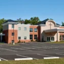 Calvary Bible Church exterior and parking lot in Mount Joy, Pennsylvania