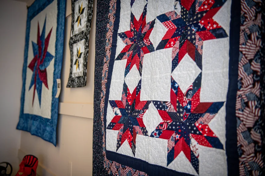 Star pattern quilts by Amish and Mennonite artisans at The Quilt Shop at Miller's, Lancaster PA
