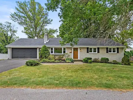 Ranch style brick home with attached garage in Lancaster County PA
