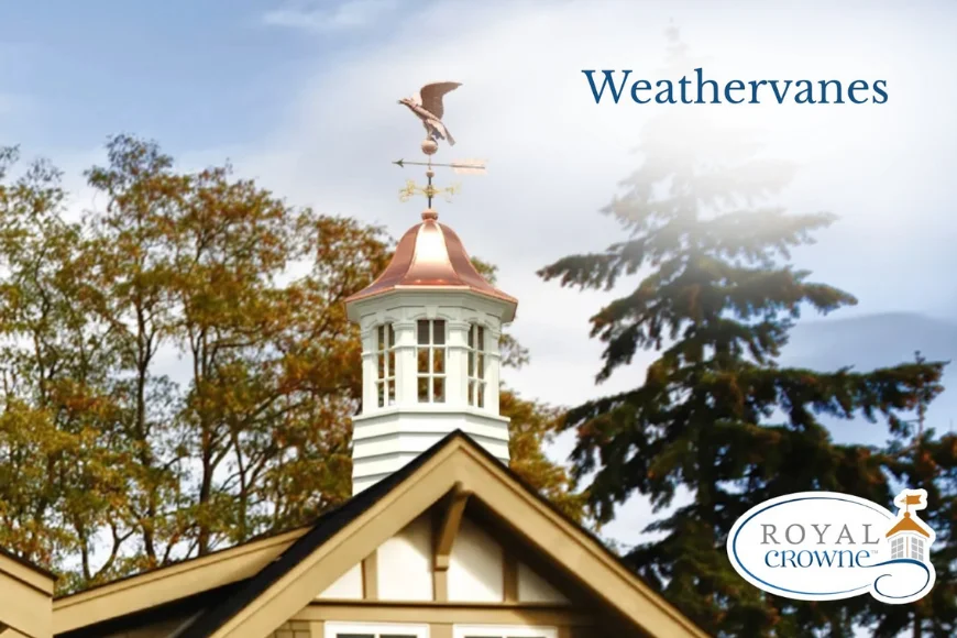 Eagle weathervane on cupola shed roof by Royal Crowne in Lancaster County, Pennsylvania