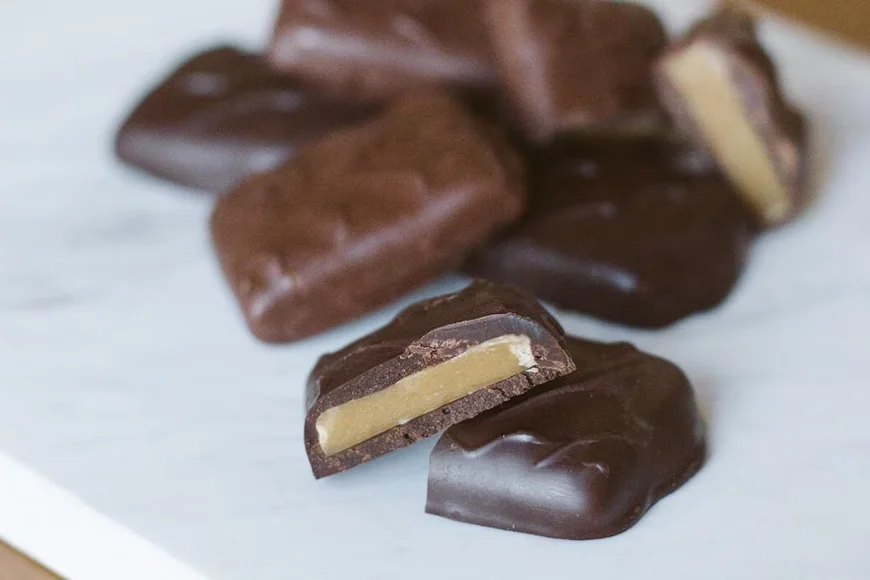 Wilbur Chocolate dark chocolate bars with caramel filling, Wilbur Chocolate Pennsylvania