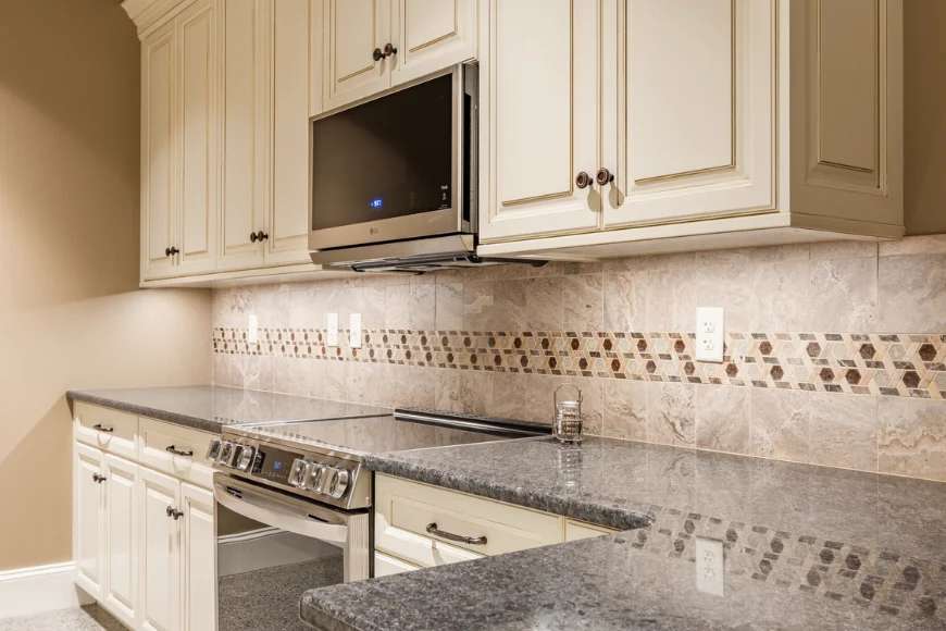 Kitchen renovation with granite countertops and tile backsplash by Willow Gates Home & Landscape in Lancaster PA